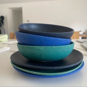 Anthropologie bowl and plate set